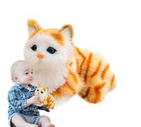 Cat Plush Animal, Plush Cat Stuffed Toy,7.09 Inch Miniature Cat Figurines | Cat Doll Decorations Collectible with Meow Sounds for Kids, RAG