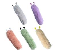 Cat Plush Catnip Toy - 5X Cat Teething Chew Doll With Caterpillar-shaped,Multi Functional Bite-resistant Chewing Supplies for Small Large Kitten Playing