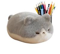 Cat Plush Cute Animal Plush Toy Room Accent Pillow | Adorable lying-down cat plush toy serves as a soft decorative accent pillow for bedroom, nursery, or living space comfort
