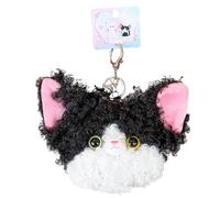 Cat Plush - Decorative Accessories, Attractive Cat Plush | Vivid Expressions - Cartoon Plush Cat Design Earphone Case for Kids and ad, Black, Consulte la descripción