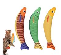 Cat Plush Fish Toy | Catnip Plush Fish for Cat | Crinkle Sound Figure, Pet Animals Teeth Cleaning Exerciser for Bedroom, Backyard, Living Room, Study Room