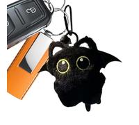 Cat Plush Keychain - Cute Black Cat Pendant Soft Stuffed Animal Accessories for Handbag Backpack Handbag | Keychain Decoration for Bags Kids Adults Ha