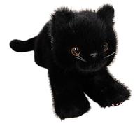 Cat Plush, Soft Cute Stuffed Animals Doll Kitten Hugging Pillow Sitting Cats Plushie Toy for Childrens Boys Girls(Black,40cm/15.75in)