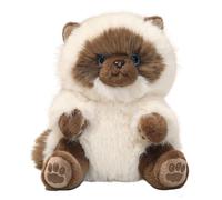 Cat Plush Toy, Cuddly Toy Lifelike Interactive Cat with Realistic Meow Sounds, Cats Doll Kitten Farm Animals Stuffed Toys, Kitten Plushie Toy, Cat Teddy Pillow Gifts for Boys and Girls (Siamese,25cm)