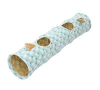 Cat Plush Tunnel Toy, Collapsible Cat Tunnel with Ball for Small Pets, 47.2 Inch Flannel Cat Tunnel - Durable and Lightweight, Easy to Store and Carry, Fun Bunny Tunnels for (Love ear model)