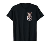 Cat Pocket Graphic Funny Cat Lover Kitten Kitty Feline Pet T-Shirt