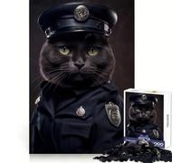 Cat Police Uniform for Adults 1000 Piece Puzzle Mind Wellness Leisure Pleasure Sharp Edges Unique Xmas Gift size 50x75cm