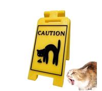 Cat Poop Sign, Cat Dog Warning Sign, Vomiting Warning Sign, Cute Gag Black Cat Yard Warning Sign, Original Desk Decoration for Cat Lovers and Cat Decorations