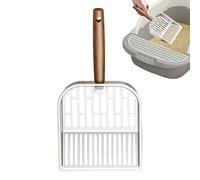 Cat Pooper Scooper - Kitten Poop Scoop with Wooden Handle | Non-Stick Cat Litter Lifting Scoop, 5.6 x 11 Inch - for Vet Dormitory, Multi-Pet Household, Indoor and Outdoor, Z
