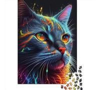 Cat Pop Art Animal Face 9 Puzzles for Adults,1000 Piece Jigsaw Puzzles for Adults, Paper Puzzle Fun Decompressing Game 1000pcs (38x26cm)