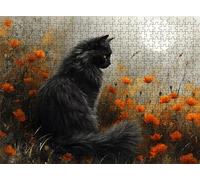 Cat Poppy Puzzle - 3000 Piece Jigsaw Puzzles for Adults - The Back Features Printed Letter Guides - The Pieces fit Together Snugly - Wooden Puzzles for Adults - Gifts Family 48.0 X 31.9 Inch s7h-614