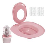 Cat Potty Toilet Training - 36.5 x 36.5 x 5.5 cm Removable Toilet Seat Cats, PP Training Kit System, Household Apartment Bathroom Basement Indoor Home Hygiene Standards Pet Owners
