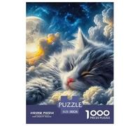 Cat Premium Leisure Jigsaw Puzzle for Mindful British Households, Highlighting Fantasy through A Smooth Assembly Flow That Feels Calming And Rewarding 38x26cm/1000pcs