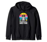 Cat Preschool Here I Come Cute Back To School Zip Hoodie