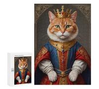 Cat Prince Displayable Picture Puzzle, 300 PCS - Birthday Gift, with A Decorative Finished Picture
