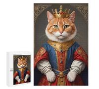 Cat Prince: Relaxing Home Activity, 1000 PCS Decorative Wooden Puzzle - to Assemble, Frame And Display