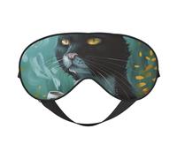 Cat Print Printed Eye Mask,Blackout Sleep & Eye Mask for Women,Sleep Mask with Adjustable Strap, Suitable for Both Bedtime and Travel