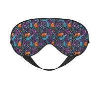 Cat Print Printing All-Occasion Sleep Eye Mask with Double Sides Adjustable Strap Perfect for Shifts & Travel
