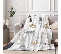 Cat Print Throw Blanket for Kids, Cute Cartoon Soft Cozy Fluffy Flannel Blanket with Cats on It for Girls, 130 x 150 cm Warm Kitten Theme Fleece Blanket for Teen Cat Lovers Sofa Couch Birthday Gift