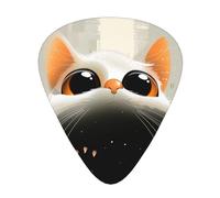 Cat Printed Custom 12 Pieces Guitar Pick In A Box,The Pick Makes Sound Clear, Ukulele, Electric Bass (0.46 0.71 0.96mm)