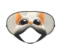 Cat Printing Sleep Mask for Women Men Double-Sided Print Soft Silk Eye Masks Eye Sleep Shade Cover
