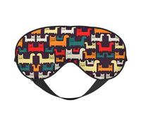 Cat Printing Versatile Rest Helper, Soft Sleep Eye Mask Double-Sided for Yoga,Camping,Soft Sleep Eye Mask