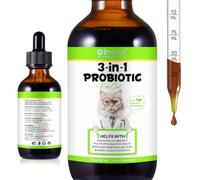 Cat Probiotic, Probiotics for Cats, 3 in 1 Cat Probiotic Drops with Prebiotic and Enzymes, Cats Probiotics Supplement Help Digestive Support Gut Health