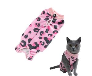Cat Professional Recovery Suit，Body Suits for Abdominal Wounds or Skin Diseases，E-Collar Alternative for Cats, Onesie Cat Clothes After Surgery Collar & Cone Alternative