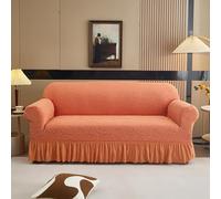 Cat-Proof Elastic Sofa Cover for 2-4 Seater, Anti-Scratch, Slish Solid Color with Ruff Armrests, Ideal Living Room Protector for Pets and Fur