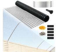 Cat Proof Fence Anti Climb Barrier 10M*60CM,Outdoor Enclosure Kit | with 5pcs Metal Brackets, 10m PVC Mesh Cuttable, Weatherproof Cat Fence for Garden Backyard