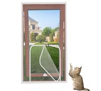 Cat Proof Window Mesh,Self Adhesive Mosquito Mesh for Door and Window,Strong Safety Fence with Zipper Prevent Dogs Cat Running Out From Home (Position 8,100x150cm)