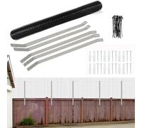 Cat Proofing Fence, Catio Cats Outdoor Enclosure Kit, Cat Proofing Fence Brackets 55cm Long, 3mm Thick, 10m x 65cm Weatherproof Garden Mesh Fencing (5PCS Brackets+10M Mesh)
