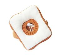 Cat Protective Collar Kitten Collar Bread Shape Cotton M Size Yellow for Cat Pet Easy to Put and Take off Allows Normal Eating, Sleeping and Playing