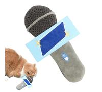 Cat Puppy Chewing Aids - Cat Toy Microphone Plush with Bell, Pet Supplies for Scratching Exercises Mental Stimulation Game Hunting Simulation Home Living Room On the Go Indoor Outdoor