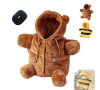 Cat Puppy Plush Outing Backpack, Autumn and Winter Warm Pet Outing Cute LittLe Bee, 2026 New Stuffed Animals Backpack with Adjustable Straps,Pet Outing Bag for Dogs and Cats (S,Bear)