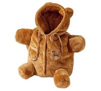 Cat Puppy Plush Outing Backpack, Soft Plush Bee Style Warm Breathable Dog Cat Carrier Bag, Costume Winter Warm Outing Backpack Anti, Breathable Carrier (B,S)