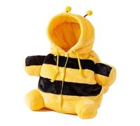 Cat Puppy Plush Outing Backpack, Soft Plush Bee Style Warm Breathable Dog Cat Carrier Bag, Costume Winter Warm Outing Backpack Anti, Breathable Carrier (A,S)