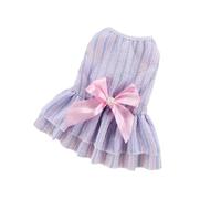 Cat Puppy Princess Dress Summer Pet Clothes Striped Plaid Dresses with Bow for Cats Kitten Rabbit Sphynx Clothing