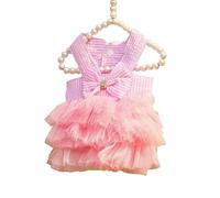 Cat Puppy Princess Dress Summer Pet Clothes Striped Plaid Dresses with Bow for Cats Kitten Rabbit Sphynx Clothing