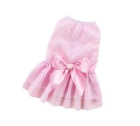 Cat Puppy Princess Dress Summer Pet Clothes Striped Plaid Dresses with Bow for Cats Kitten Rabbit Sphynx Clothing