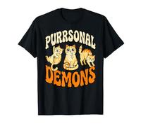 Cat Purrsonal Demons Funny Lover Humor Feline Meme Mom Dad T-Shirt