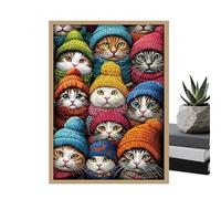 Cat Puzzle - 1000 Pieces Challenging Jigsaw, Game Night Kitten Illustration, High Difficulty Feline Collage, Stress Relieving Brain Teaser, Entertainment Supplies, Multi Color