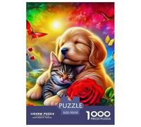 Cat Puzzle 1000 Pieces for Adults Mindful Relaxing Hobby Eco-Friendly Thick Board 70x50cm/1000pcs