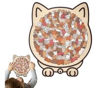 Cat Puzzle,135piece Educational Maze - Animal Wooden Puzzle Decoration | for Preschool Kids Girls Toddler Boys