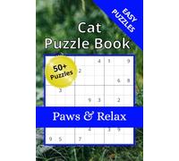 Cat Puzzle Book: Paws and Relax | multi puzzle book | cat puzzles book | black cat lovers | 50+ crosswords sudoku word search | 6x9 inches, 120 pages