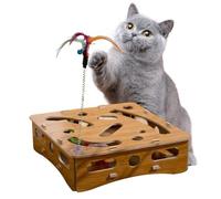 Cat Puzzle Box | Cat Maze Game Puzzle Box with Teaser Wand,Brain Stimulation Kitten Enrichment Teaser Wand and Ball for Indoor Hunting Play Boredom