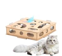 Cat Puzzle Box - Interactive with Scratcher, Mental Maze | Fun Indoor Game Hunting Game, Catch the MouseChallenge Toy, Captivating Pet Accessories to Help Curiosity and
