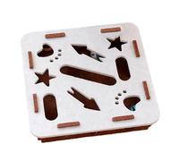 Cat Puzzle Box | with 2 Bell Balls Board Scratcher Interactive - Cat Nail File Scratcher with 2 Bell Balls | for Kitten Pet Grooming Indoor Furniture Couch Carpet Corner
