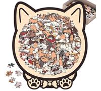 Cat Puzzle - Cute Decorative Wooden Interactive Jigsaw Puzzle, Art Game for Adults and Children, Engaging Brain Training Toy for Boys Girls Teens Men Women Collectors, Suitable