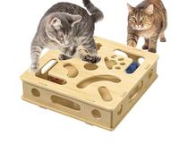 Cat Puzzle Points - Food Dispensing Game, Sliding Play Box, Addictive Hunting, Multi-Level Teaser Activity | Indoor Entertainment for Small Large Cats That All